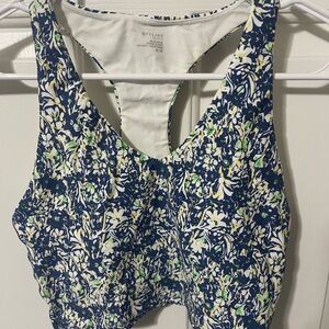 aerie Floral Cropped Workout Top